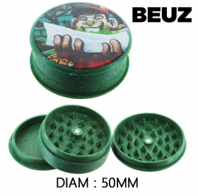 BEUZ - Moulin Rolling 50mm en 3 parties avec réservoir / en chanvre